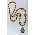 Football Combo Mardi Gras Beads with Square Light-Up Disk